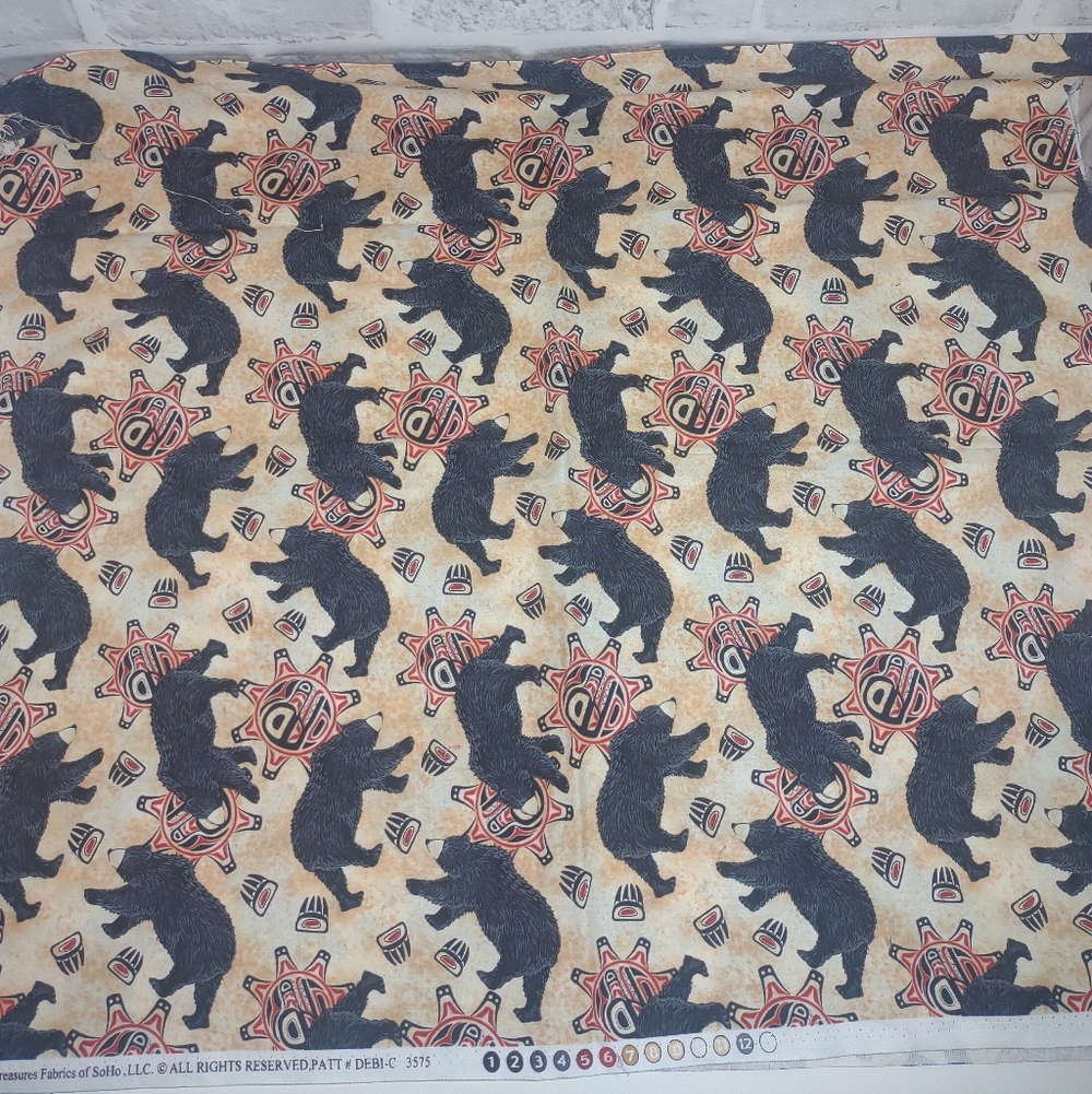 Bear Patterned Fabric - Picture 4 of 5